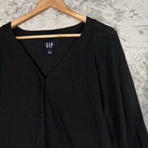 GAP Linen Blend Lightweight V-Neck Cardigan Black XL – Coastal Grandma Chic